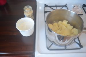 potatoes are mashed and ready 